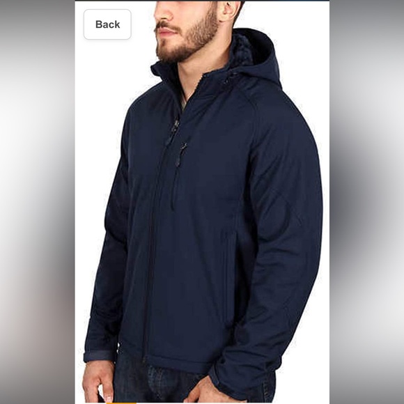 Kirkland Signature Men's Fleece Lined Jacket, Blue - Picture 2 of 4